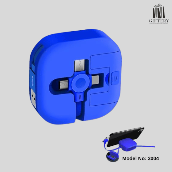 3-in-1 Retractable Charging Cable with Phone Holder